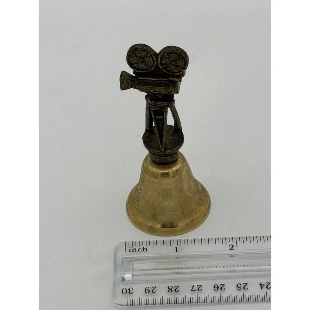 Vintage Universal Studios Camera Brass Bell Hollywood Movie Prop